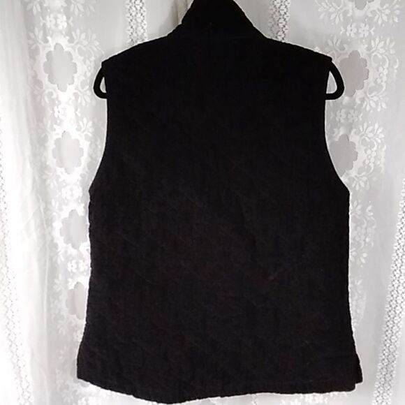 Habitat Clothes To Live In Women Jacket Vest Black Size SM 100% Cotton Courduroy - Picture 11 of 16